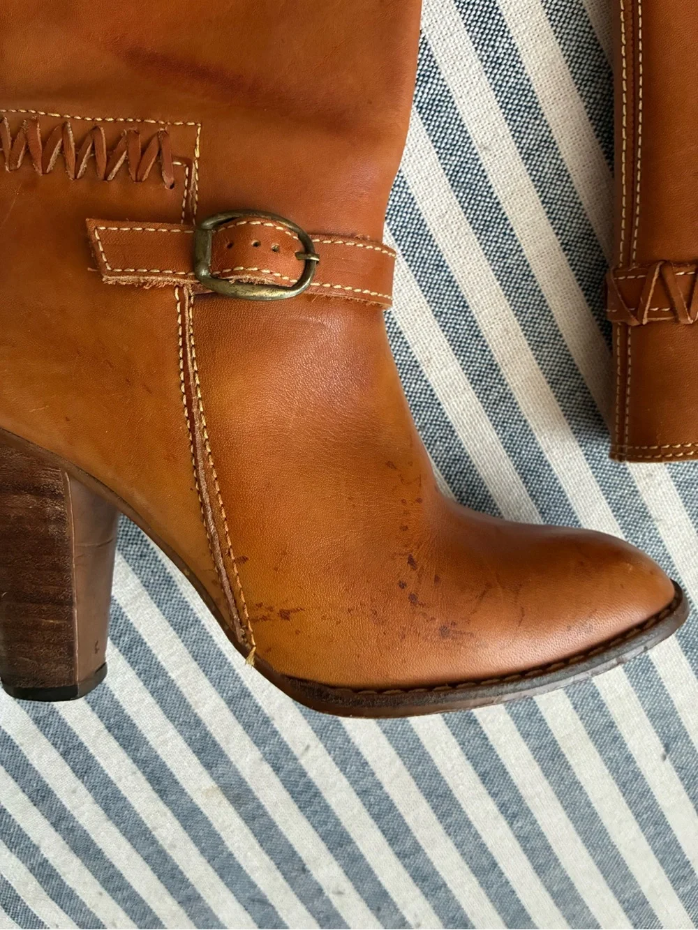 UGG Women's Over-the-Knee Leather Boots in Cognac